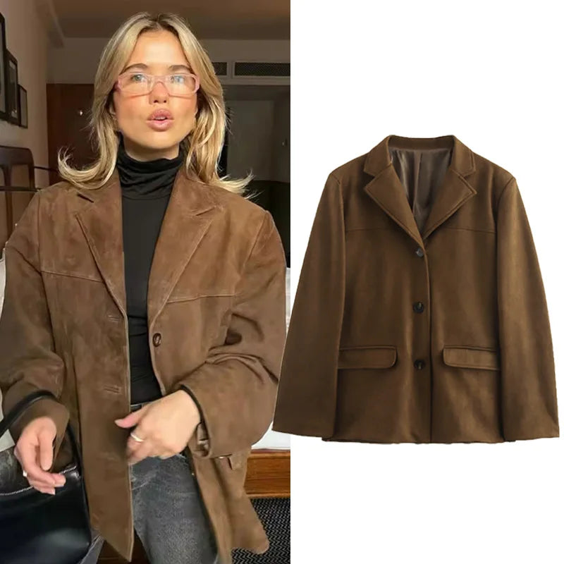 Veloura Classic Suede Blazer