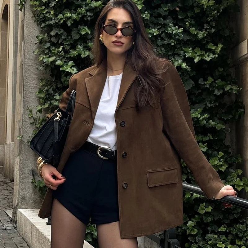 Veloura Classic Suede Blazer