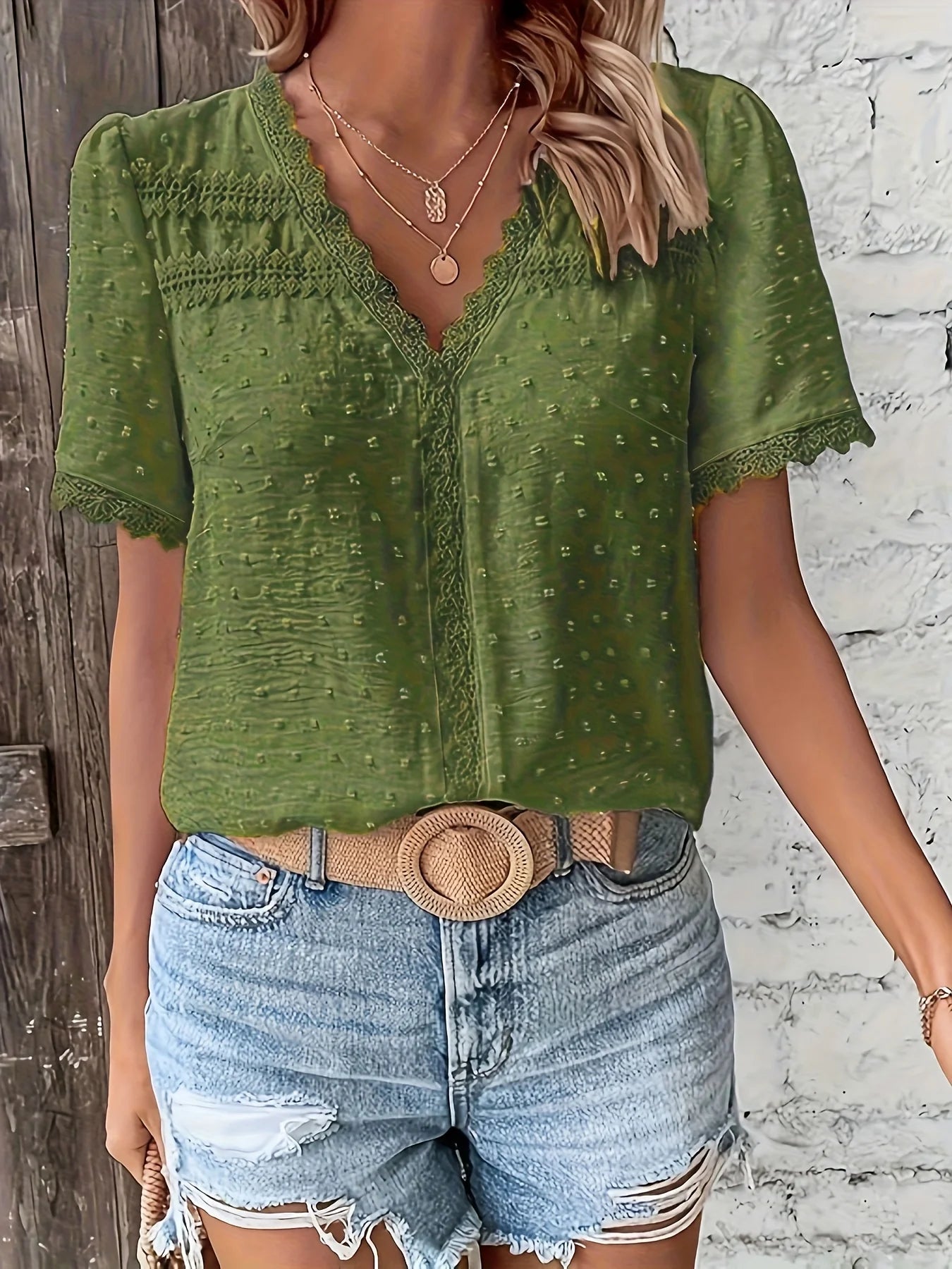 Aurélia Lace V-Neck Blouse