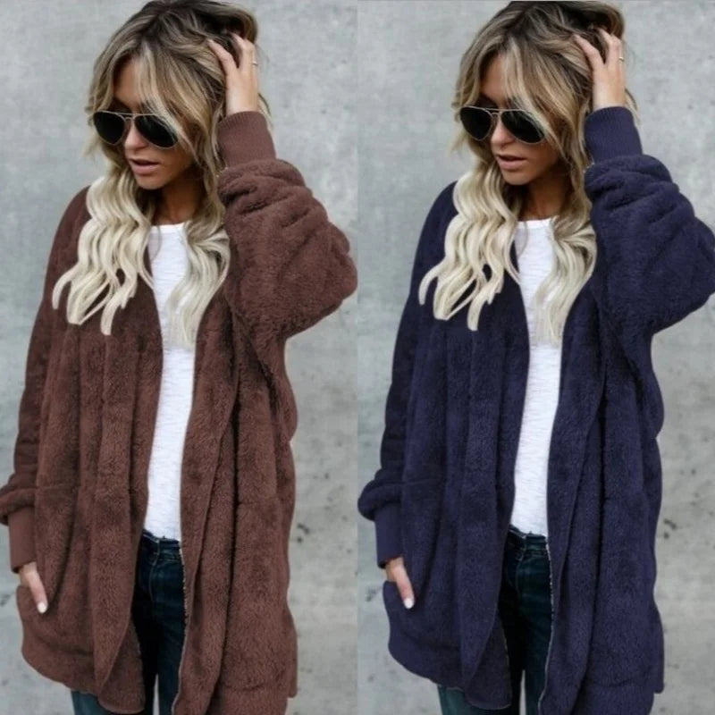 Luxe Teddy Longline Coat Cardigans