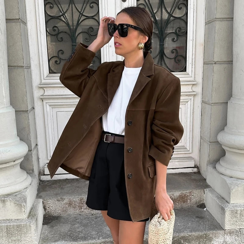 Veloura Classic Suede Blazer