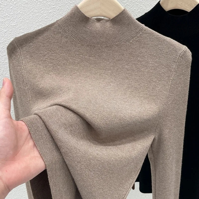 Minimal Luxe High-Neck Knit