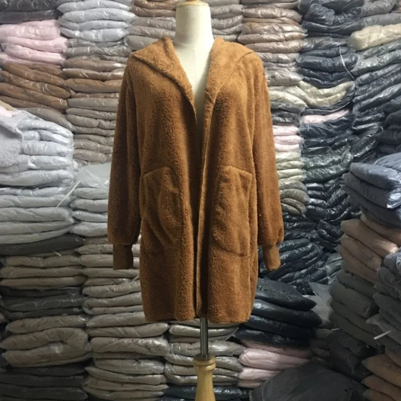 Luxe Teddy Longline Coat Cardigans