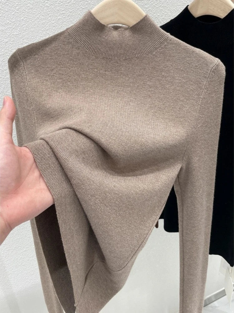 Minimal Luxe High-Neck Knit